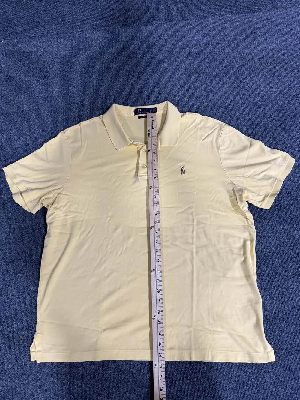 Polo Ralph Lauren Polo Shirt Mens XL Yellow Short Sleeve Classic Fit Casual Top